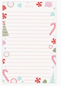 Candy Cane Notepad
