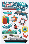 Let's Cruise 3D Scrapbook Sticker