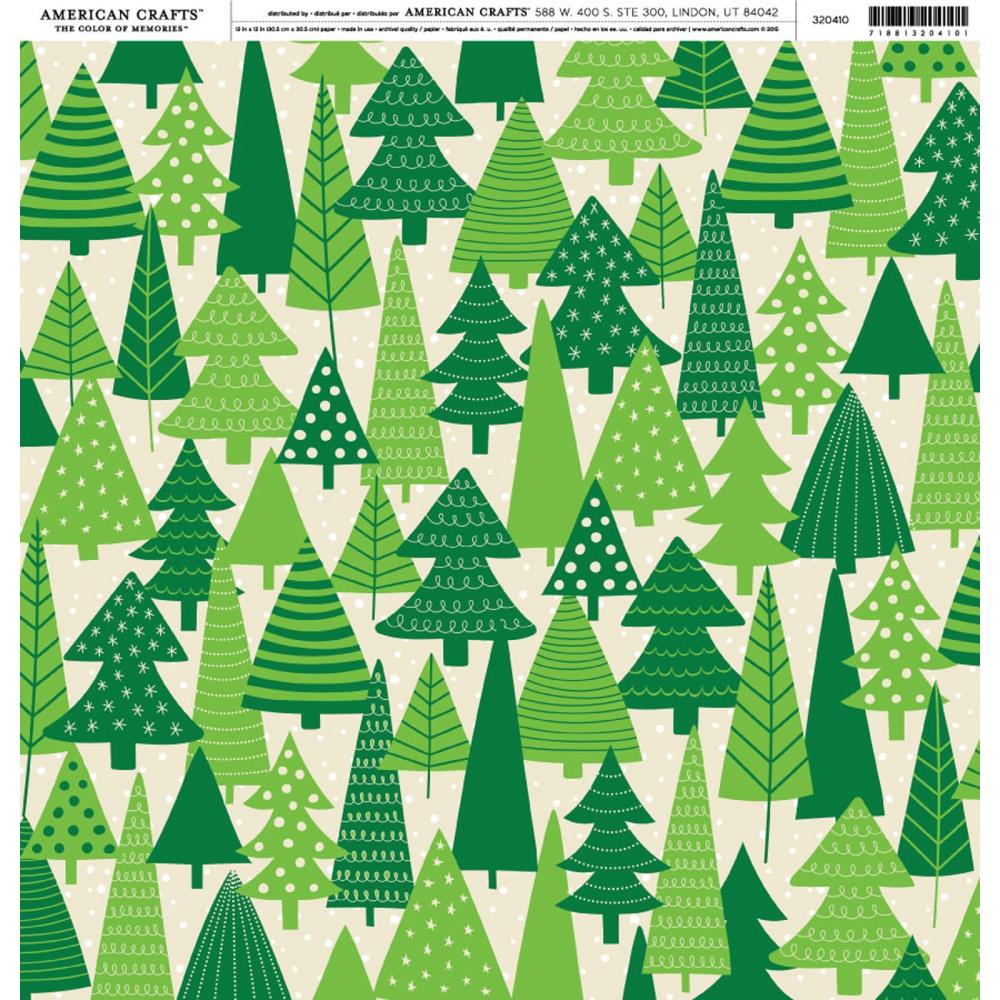 Scrapbook Paper - Christmas Trees