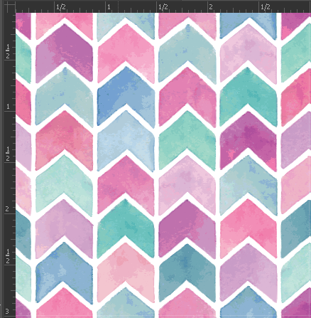 Printed Gloss Adhesive Vinyl  - WATERCOLOR