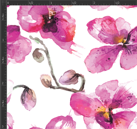 Printed Matte Adhesive Vinyl  - WATERCOLOR
