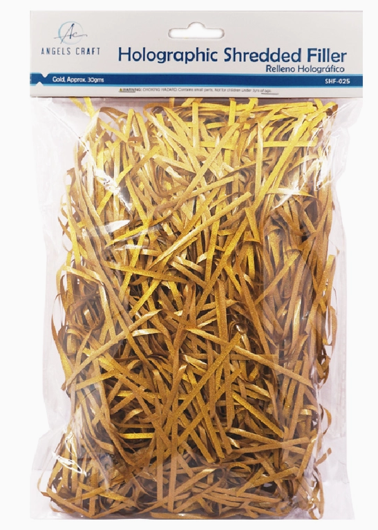 Colorful Shredded Filler Paper - Gold