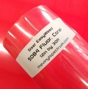 EW084 Fluorescent Coral EasyWeed Roll
