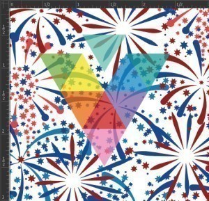 FRWKPT Patriotic Fireworks Orajet Matte Sheet