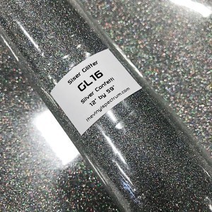 GL16 Silver Confetti Glitter Roll