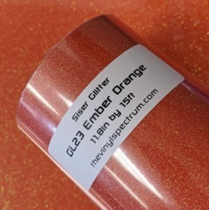 GL23 Ember Orange Glitter Roll