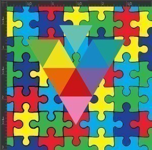 PUZZLE Autism Puzzle Orajet Gloss Roll