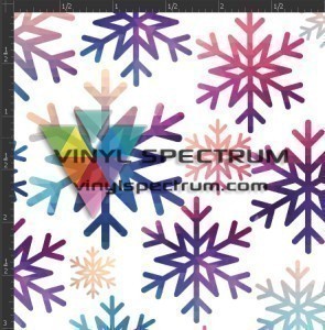 SWFLRB Rainbow Snowflake Siser HTV Sheet