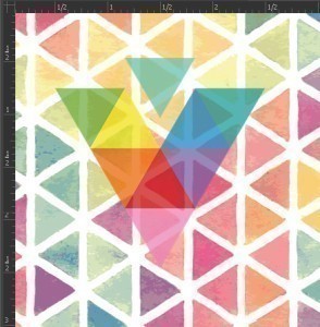 WCLRTR Watercolor Triangles Orajet Gloss Roll