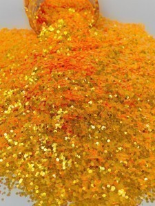 Atomic Orange - Chunky Rainbow Glitter