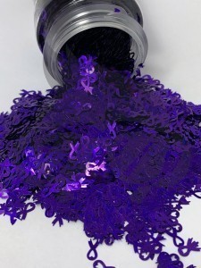 Awareness Ribbon Purple - Shape Glitter