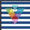 STRP70 Blue & White Stripes Siser HTV Sheet