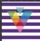 STRP80 Purple & White Stripes Siser HTV Sheet